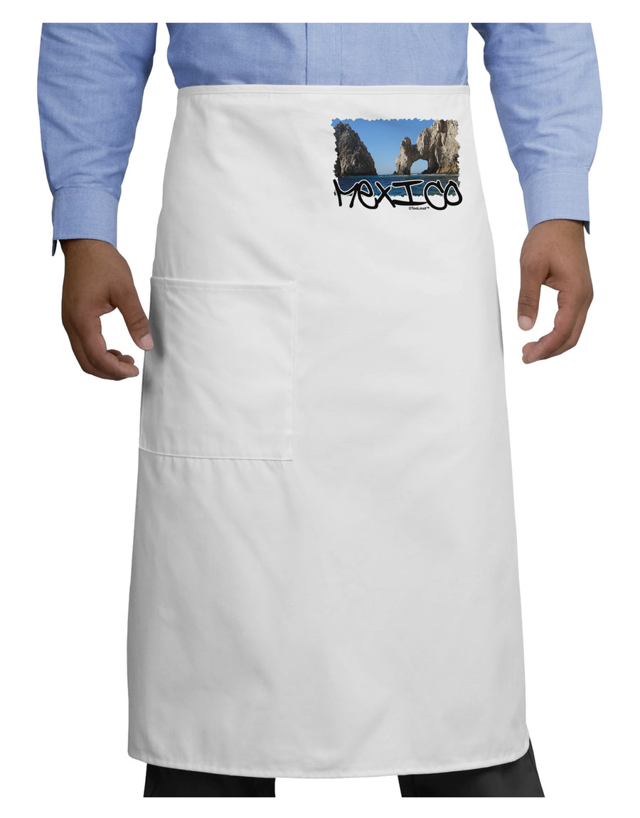 Mexico - Islands Cut-out Adult Bistro Apron-Bistro Apron-TooLoud-White-One-Size-Adult-Davson Sales