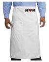 Mom Pixel Heart Adult Bistro Apron-Bistro Apron-TooLoud-White-One-Size-Adult-Davson Sales