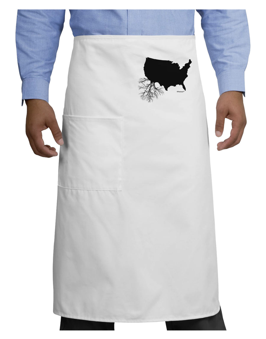 American Roots Design Adult Bistro Apron by TooLoud-Bistro Apron-TooLoud-White-One-Size-Adult-Davson Sales