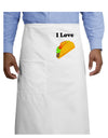 I love Tacos Adult Bistro Apron-Bistro Apron-TooLoud-White-One-Size-Adult-Davson Sales