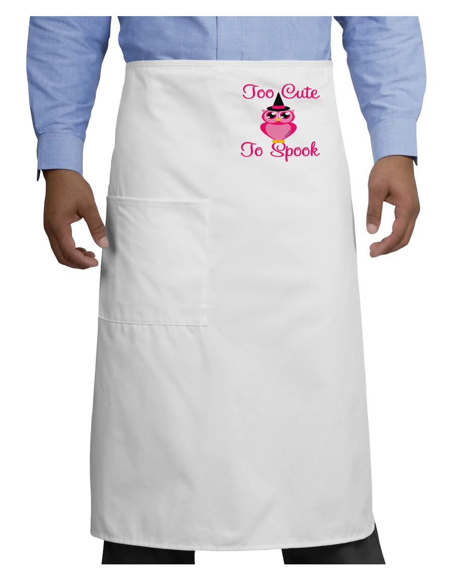 Owl Too Cute Pink Adult Bistro Apron-Bistro Apron-TooLoud-White-One-Size-Adult-Davson Sales