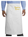 Birthday Queen Text Adult Bistro Apron by TooLoud-Bib Apron-TooLoud-White-One-Size-Adult-Davson Sales