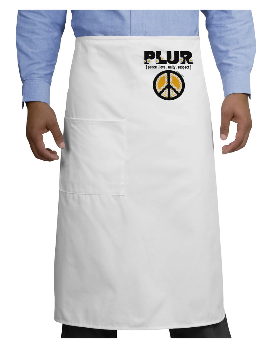 PLUR Daisies Adult Bistro Apron-Bistro Apron-TooLoud-White-One-Size-Adult-Davson Sales