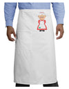 Cute Mrs Santa Claus Christmas Adult Bistro Apron-Bistro Apron-TooLoud-White-One-Size-Adult-Davson Sales