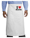 I Heart Math Distressed Adult Bistro Apron by TooLoud-Bistro Apron-TooLoud-White-One-Size-Adult-Davson Sales