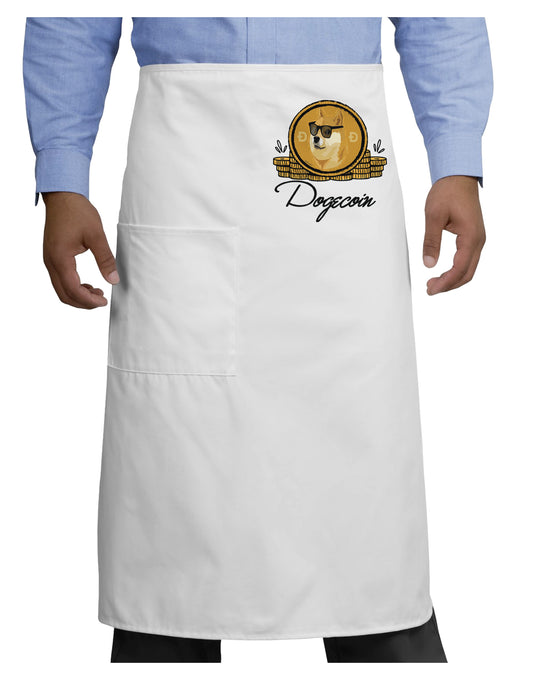 Doge Coins Adult Bistro Apron-Bistro Apron-TooLoud-White-One-Size-Adult-Davson Sales