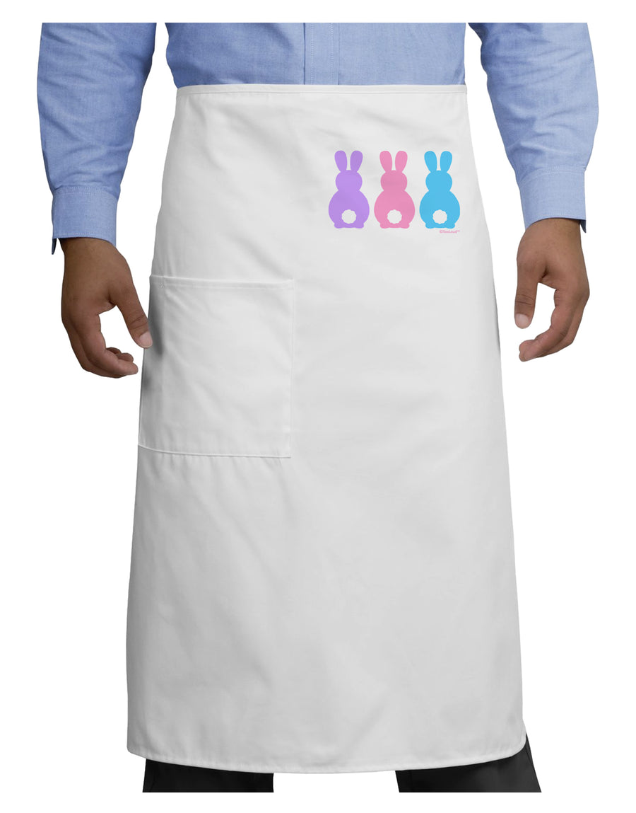 Three Easter Bunnies - Pastels Adult Bistro Apron by TooLoud-Bistro Apron-TooLoud-White-One-Size-Adult-Davson Sales