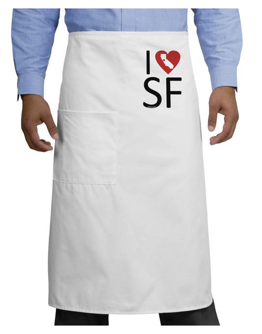 I Heart San Francisco Adult Bistro Apron-Bistro Apron-TooLoud-White-One-Size-Adult-Davson Sales