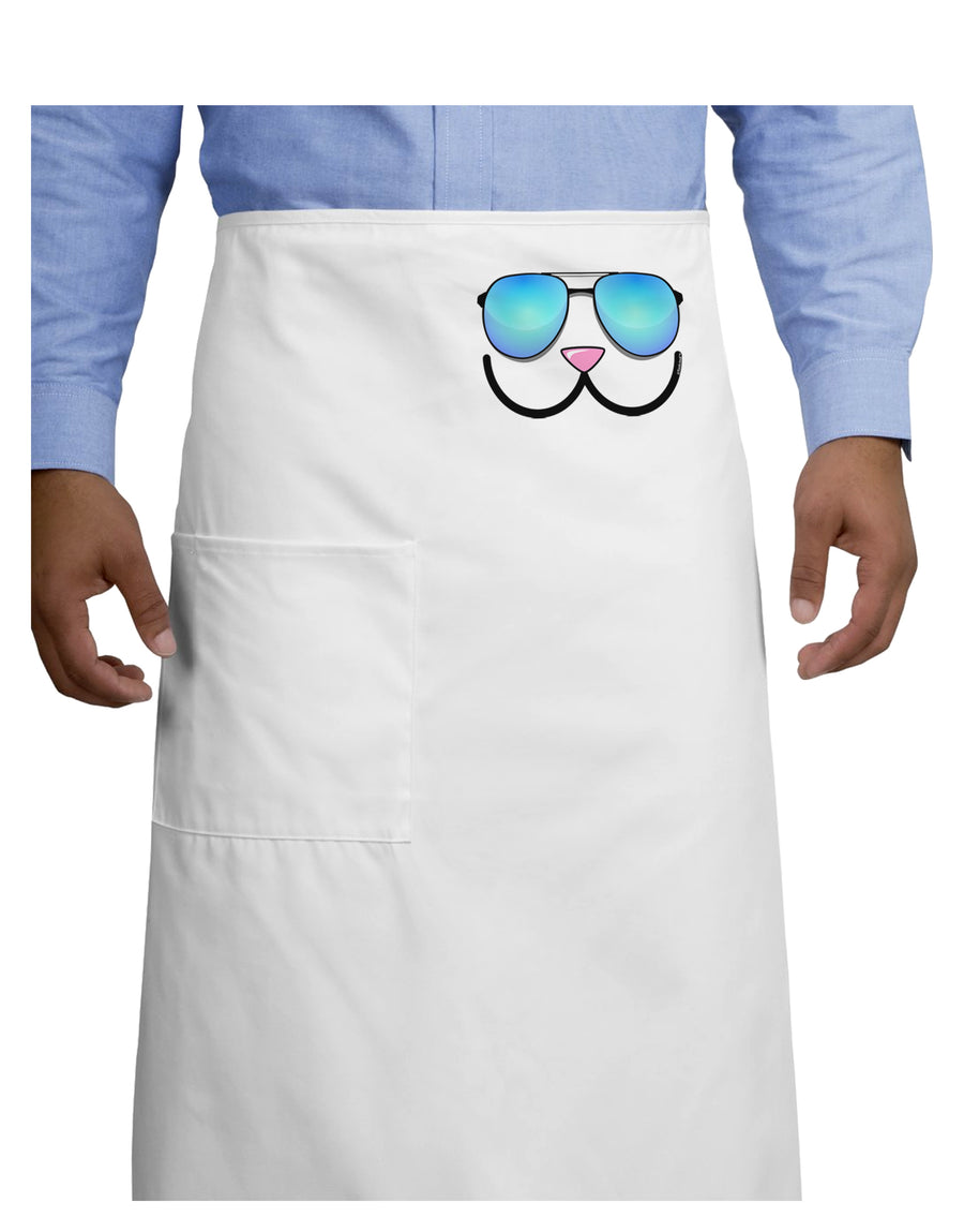 Kyu-T Face - Kawa Cool Sunglasses Adult Bistro Apron-Bistro Apron-TooLoud-White-One-Size-Adult-Davson Sales