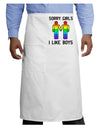 Sorry Girls I Like Boys Gay Rainbow Adult Bistro Apron-Bistro Apron-TooLoud-White-One-Size-Adult-Davson Sales