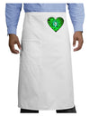 Water Droplet Heart Green Adult Bistro Apron by TooLoud-Bistro Apron-TooLoud-White-One-Size-Adult-Davson Sales