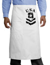 USA Military Army Stencil Logo Adult Bistro Apron-Bistro Apron-TooLoud-White-One-Size-Adult-Davson Sales