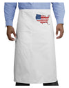 United States Cutout - American Flag Distressed Adult Bistro Apron by TooLoud-Bistro Apron-TooLoud-White-One-Size-Adult-Davson Sales