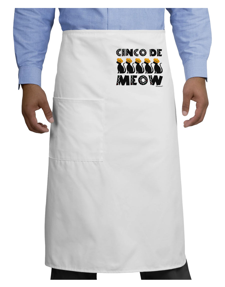 Five Cats - Cinco de Meow Adult Bistro Apron by TooLoud-Bistro Apron-TooLoud-White-One-Size-Adult-Davson Sales