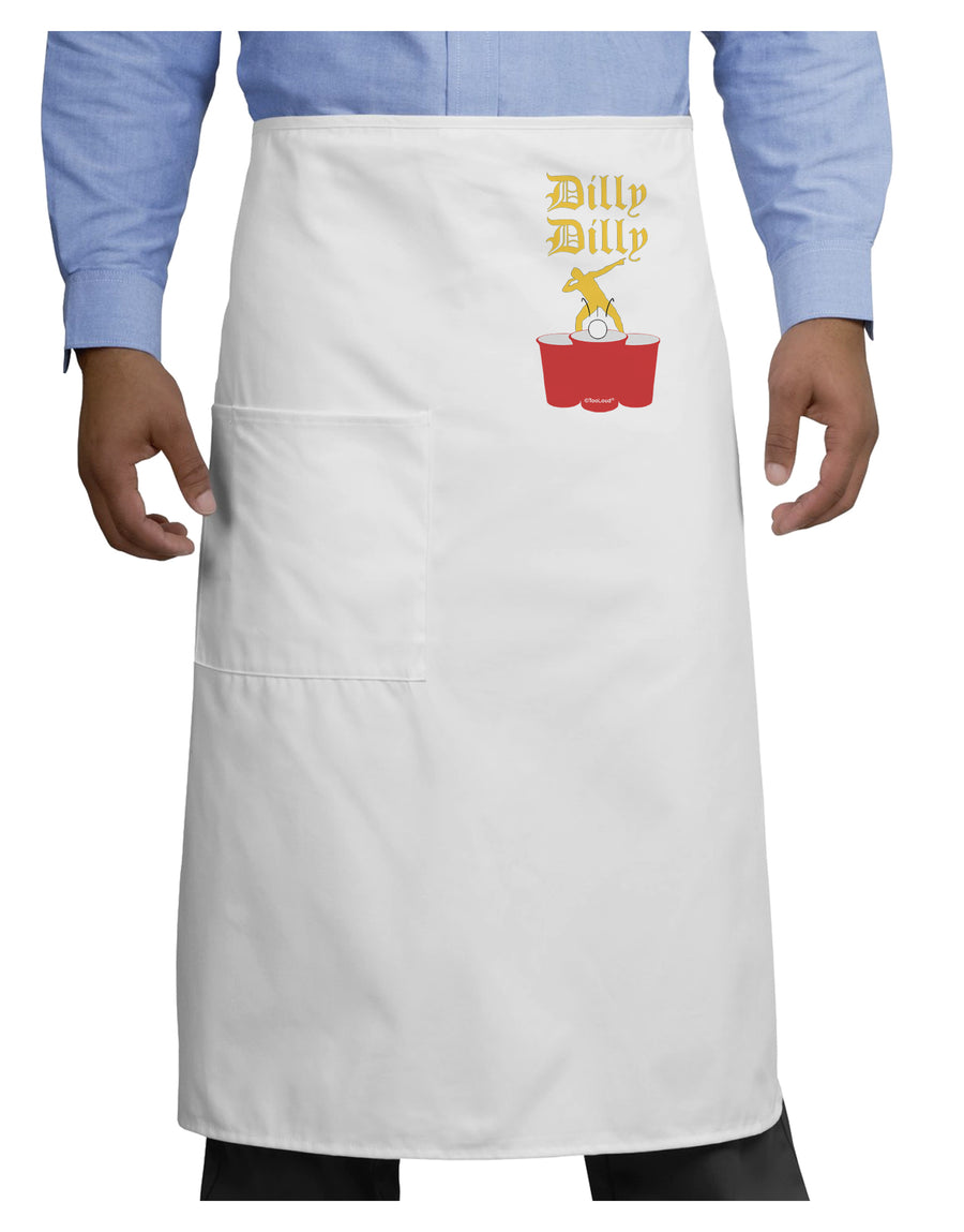 Dilly Dilly Funny Beer Adult Bistro Apron by TooLoud-Bistro Apron-TooLoud-White-One-Size-Adult-Davson Sales