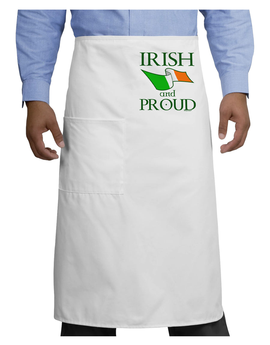 Irish and Proud Adult Bistro Apron-Bistro Apron-TooLoud-White-One-Size-Adult-Davson Sales