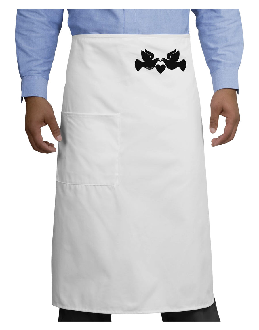 Two Turtle Doves Adult Bistro Apron-Bistro Apron-TooLoud-White-One-Size-Adult-Davson Sales