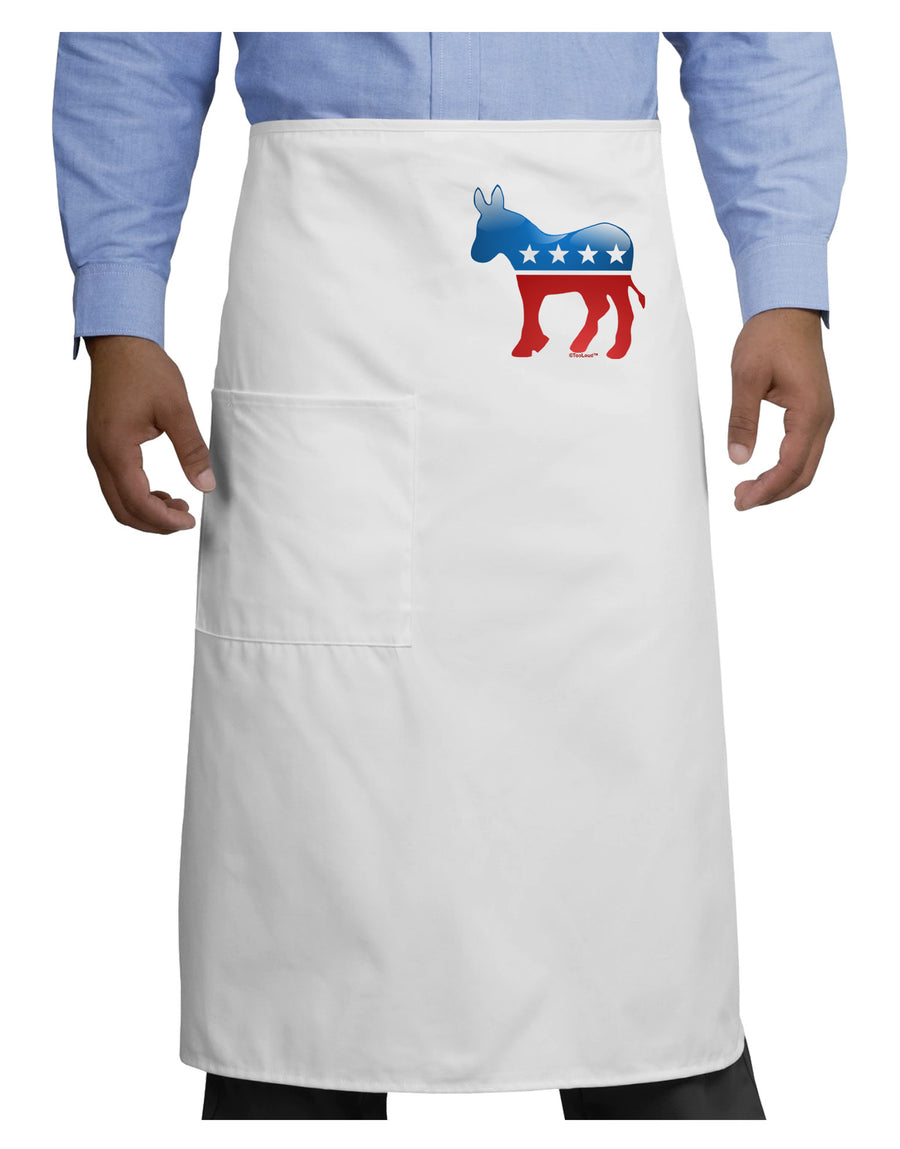 Democrat Bubble Symbol Adult Bistro Apron-Bistro Apron-TooLoud-White-One-Size-Adult-Davson Sales