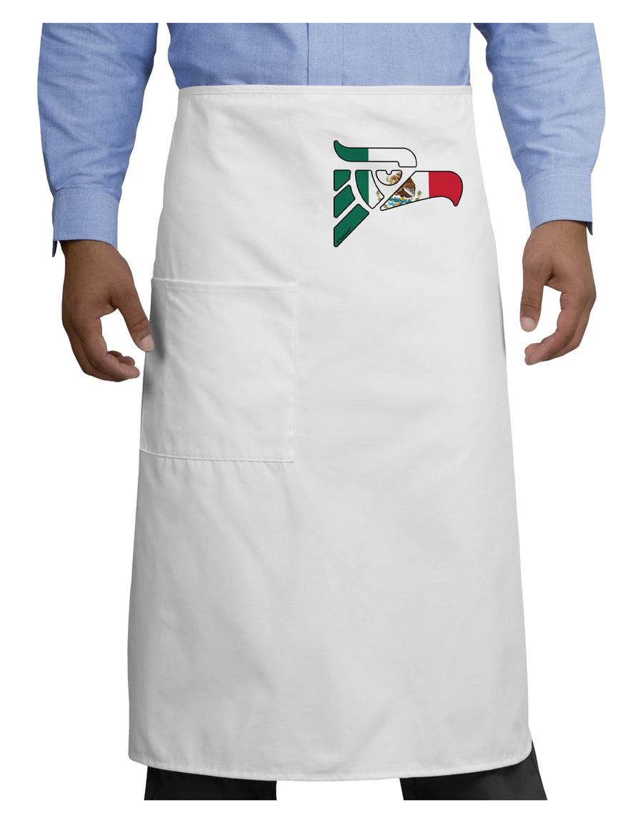 Hecho en Mexico Eagle Symbol - Mexican Flag Adult Bistro Apron by TooLoud-Bistro Apron-TooLoud-White-One-Size-Adult-Davson Sales