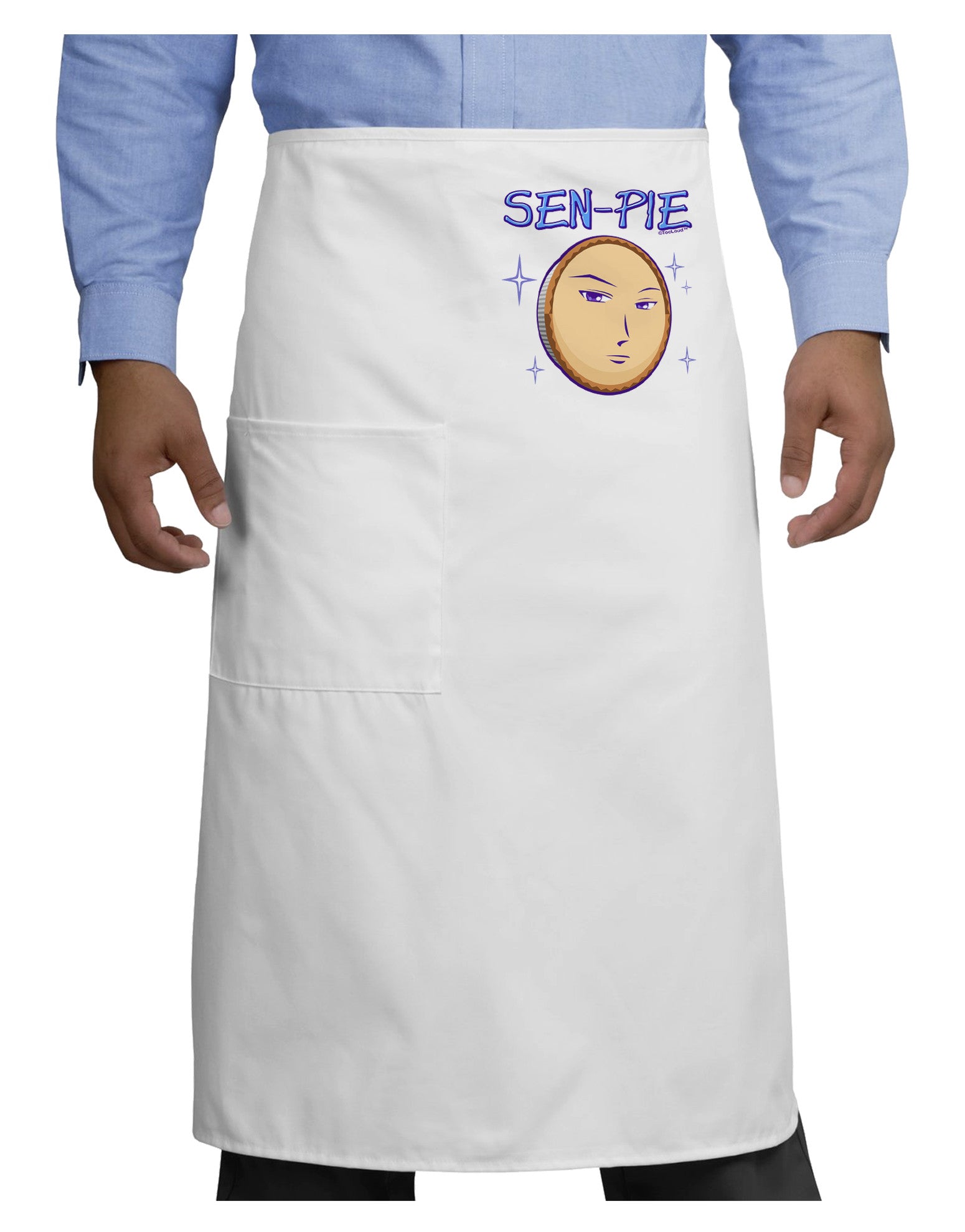Sen-Pie Sama Kun San Chan Adult Bistro Apron-Bistro Apron-TooLoud-White-One-Size-Adult-Davson Sales