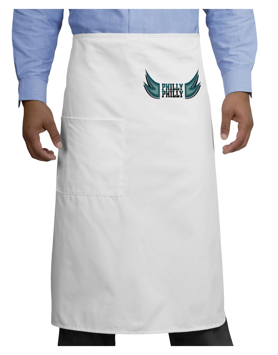 Philly Philly Funny Beer Drinking Adult Bistro Apron by TooLoud-Bistro Apron-TooLoud-White-One-Size-Adult-Davson Sales