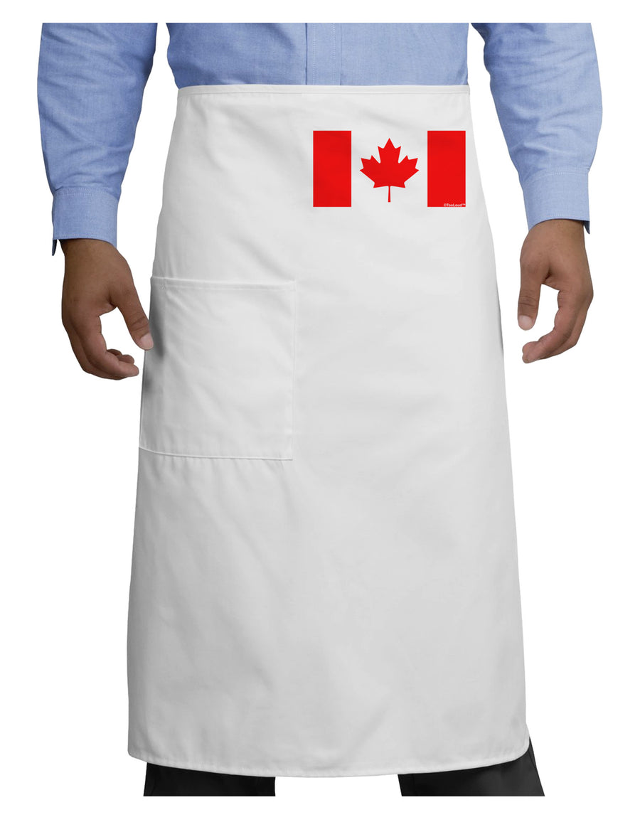 Canadian Flag Maple Leaf Colors Adult Bistro Apron-Bistro Apron-TooLoud-White-One-Size-Adult-Davson Sales