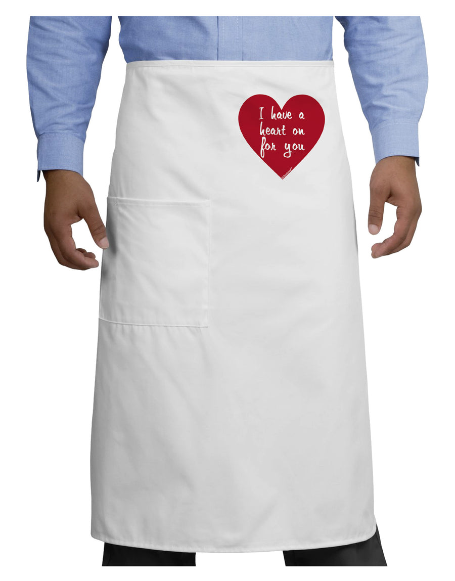 I Have a Heart On For You Adult Bistro Apron-Bistro Apron-TooLoud-White-One-Size-Adult-Davson Sales