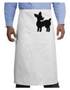 Cute Rudolph Silhouette - Christmas Adult Bistro Apron by TooLoud-Bistro Apron-TooLoud-White-One-Size-Adult-Davson Sales