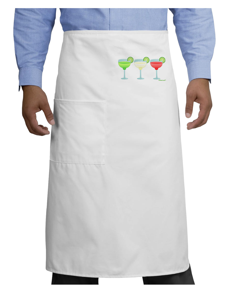 Margaritas - Mexican Flag Colors - Cinco de Mayo Adult Bistro Apron by TooLoud-Bistro Apron-TooLoud-White-One-Size-Adult-Davson Sales