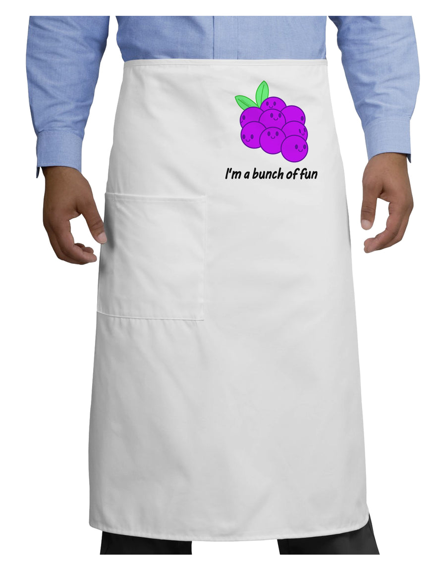 Grapes - I'm a Bunch of Fun Adult Bistro Apron-Bistro Apron-TooLoud-White-One-Size-Adult-Davson Sales