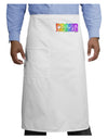 Proud American Rainbow Text Adult Bistro Apron by TooLoud-Bistro Apron-TooLoud-White-One-Size-Adult-Davson Sales