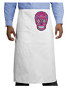 Version 4 Pink Day of the Dead Calavera Adult Bistro Apron-Bistro Apron-TooLoud-White-One-Size-Adult-Davson Sales