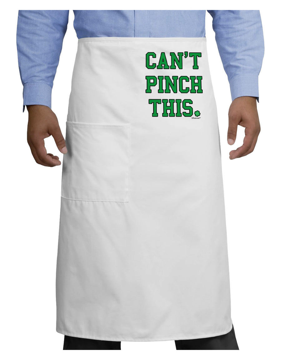 Can't Pinch This - St. Patrick's Day Adult Bistro Apron by TooLoud-Bistro Apron-TooLoud-White-One-Size-Adult-Davson Sales