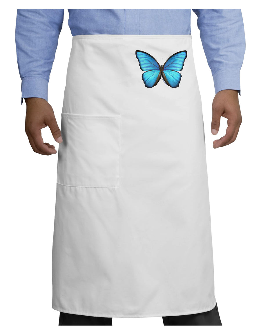 Big Blue Butterfly Adult Bistro Apron-Bistro Apron-TooLoud-White-One-Size-Adult-Davson Sales