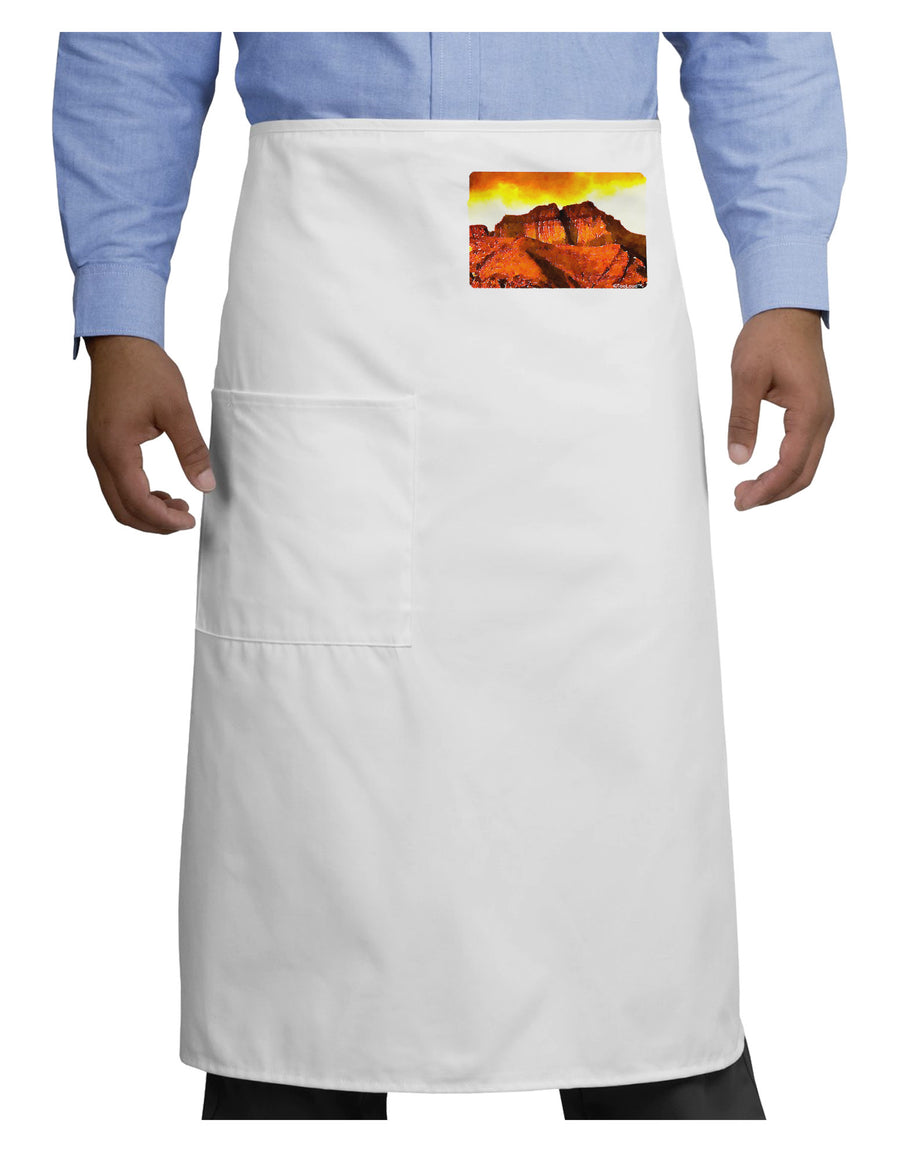 San Juan Mountain Range CO Adult Bistro Apron-Bistro Apron-TooLoud-White-One-Size-Adult-Davson Sales