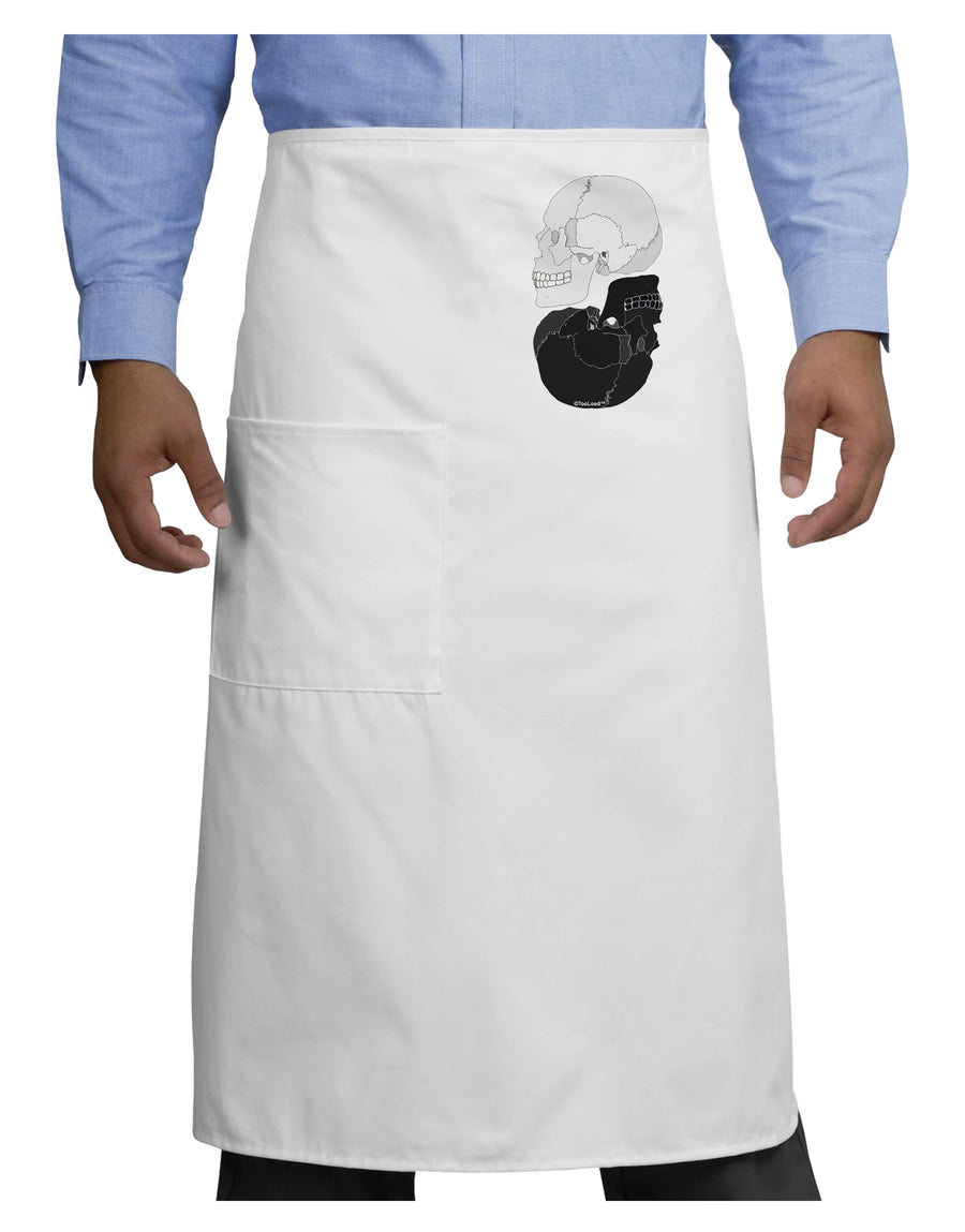 White And Black Inverted Skulls Adult Bistro Apron by TooLoud-Bistro Apron-TooLoud-White-One-Size-Adult-Davson Sales