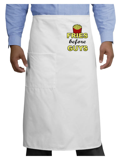 Fries Before Guys Adult Bistro Apron by TooLoud-Bistro Apron-TooLoud-White-One-Size-Adult-Davson Sales