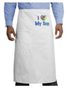 I Heart My Son - Autism Awareness Adult Bistro Apron by TooLoud-Bistro Apron-TooLoud-White-One-Size-Adult-Davson Sales