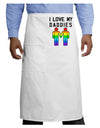 I Love My Daddies LGBT Adult Bistro Apron-Bistro Apron-TooLoud-White-One-Size-Adult-Davson Sales