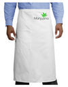 Marijuana Text and Leaf Adult Bistro Apron-Bistro Apron-TooLoud-White-One-Size-Adult-Davson Sales