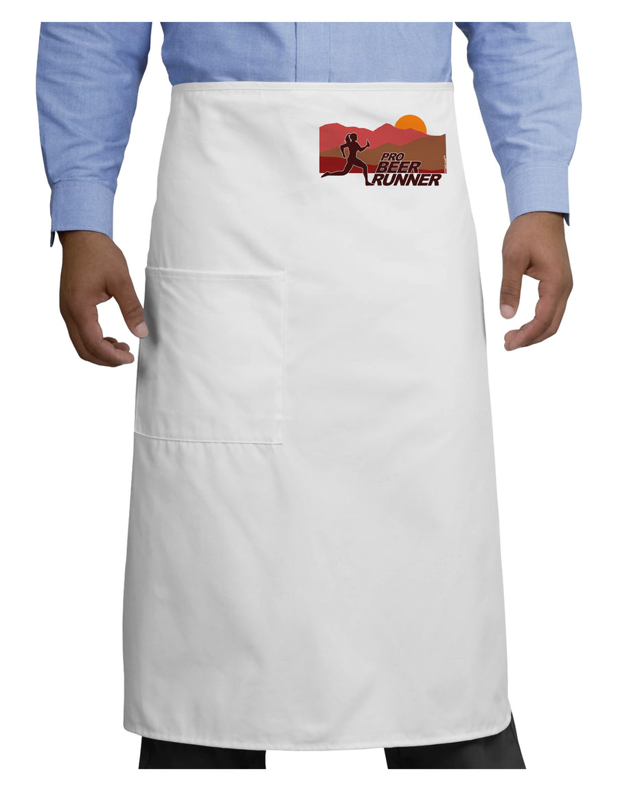 Pro Beer Runner Woman Adult Bistro Apron-Bistro Apron-TooLoud-White-One-Size-Adult-Davson Sales