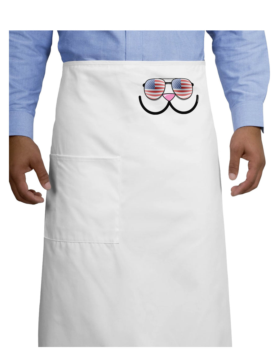 Kyu-T Face - Kawa Patriotic Sunglasses Adult Bistro Apron-Bistro Apron-TooLoud-White-One-Size-Adult-Davson Sales