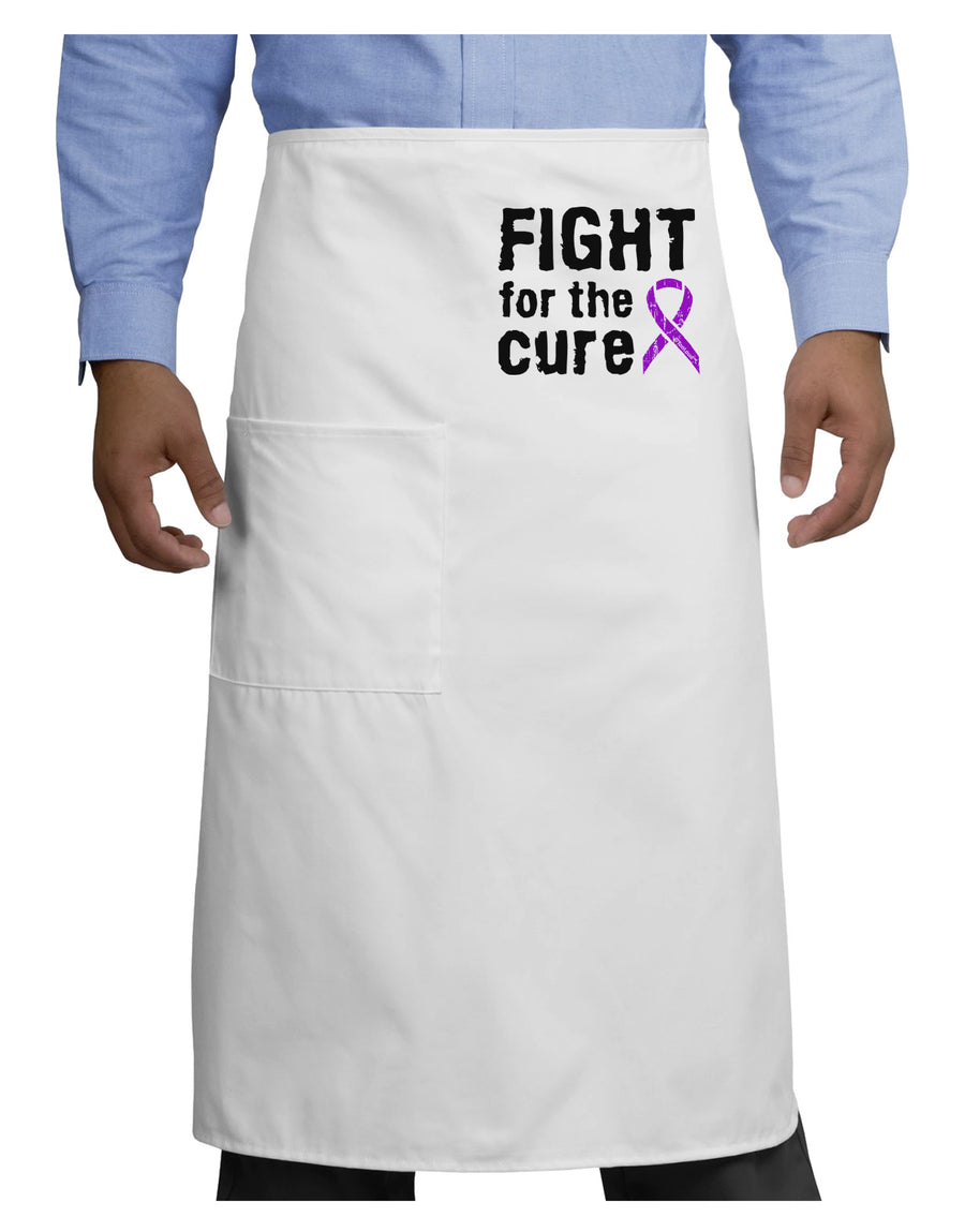 Fight for the Cure - Purple Ribbon Epilepsy Adult Bistro Apron-Bistro Apron-TooLoud-White-One-Size-Adult-Davson Sales