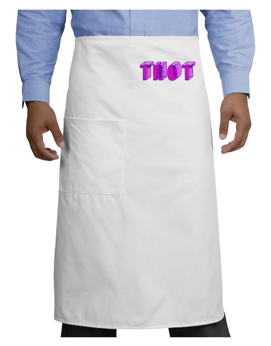 THOT Artistic Text Adult Bistro Apron-Bistro Apron-TooLoud-White-One-Size-Adult-Davson Sales