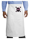 Pink and Black Crossbones Girl Adult Bistro Apron-Bistro Apron-TooLoud-White-One-Size-Adult-Davson Sales