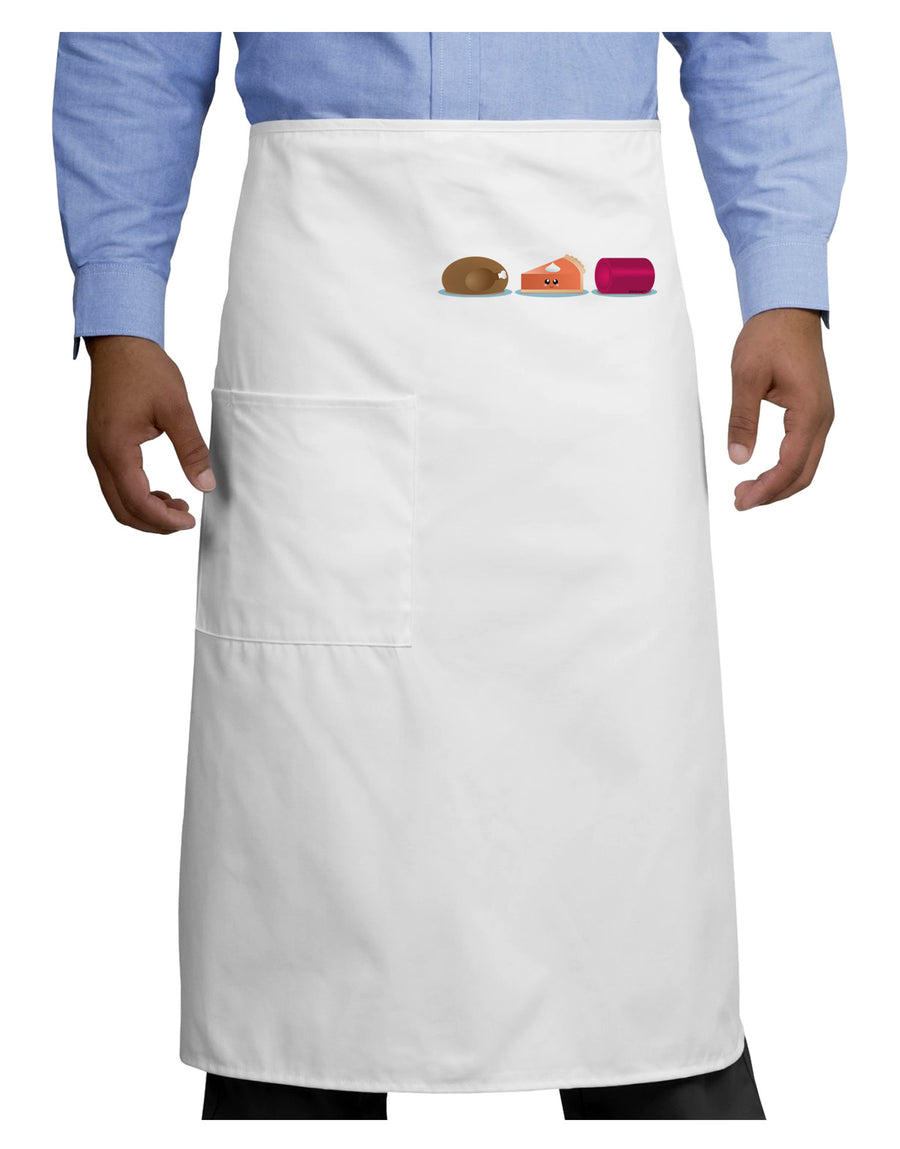 Cute Thanksgiving Food Adult Bistro Apron-Bistro Apron-TooLoud-White-One-Size-Adult-Davson Sales