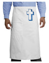 Simple Cross Design Glitter - Blue Adult Bistro Apron by TooLoud-Bistro Apron-TooLoud-White-One-Size-Adult-Davson Sales