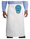 Version 3 Blue Day of the Dead Calavera Adult Bistro Apron-Bistro Apron-TooLoud-White-One-Size-Adult-Davson Sales