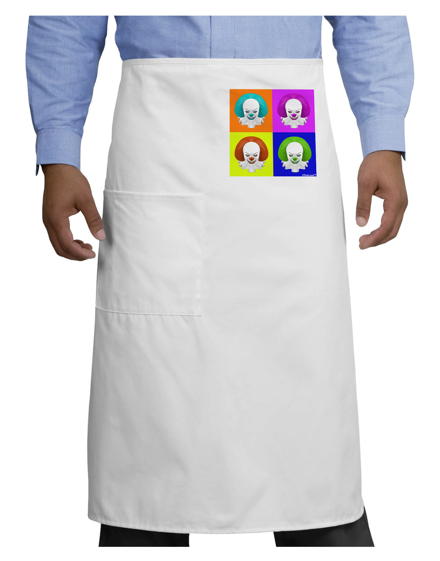 Clown Face Pop Art Adult Bistro Apron-Bistro Apron-TooLoud-White-One-Size-Adult-Davson Sales