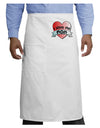 I Love My Mom - Heart Banner Design Adult Bistro Apron by TooLoud-Bistro Apron-TooLoud-White-One-Size-Adult-Davson Sales